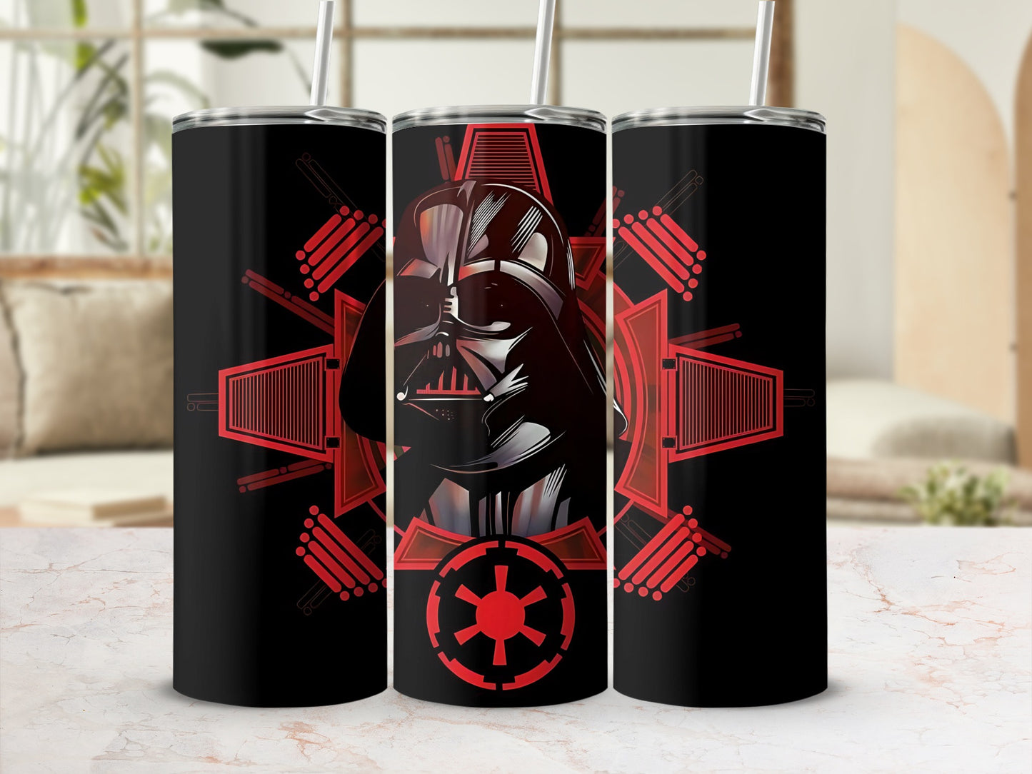 Darth Vader Galactic Empire Geometric Red Tumbler product type