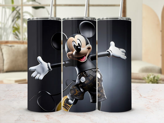 Mickey Mouse Character Stylish Black Tumbler Design