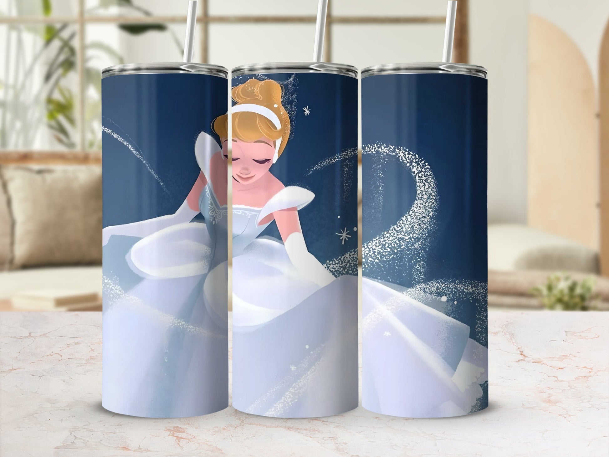 Enchanting Cinderella Design Stainless Steel Tumbler