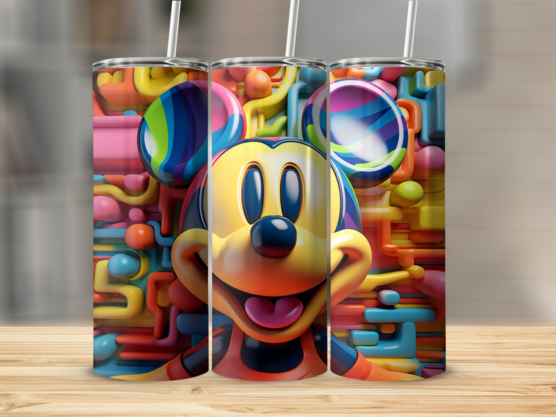 Vibrant Multicolor Mickey Mouse Tumbler商品