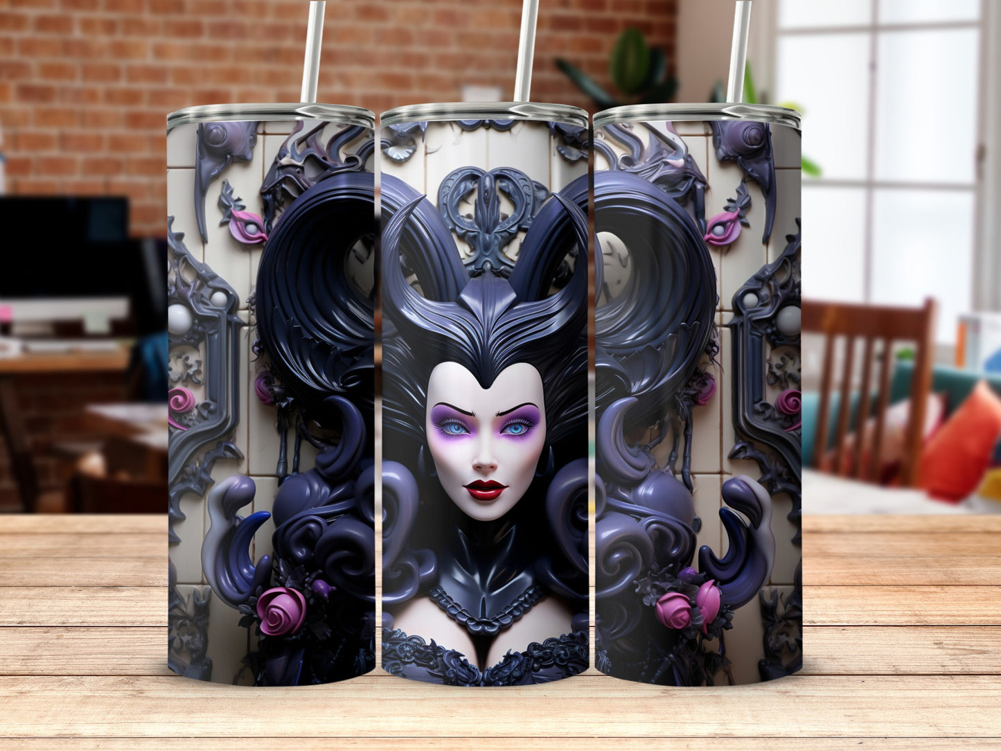 Dark Enchanted Queen Themed Tumbler Design