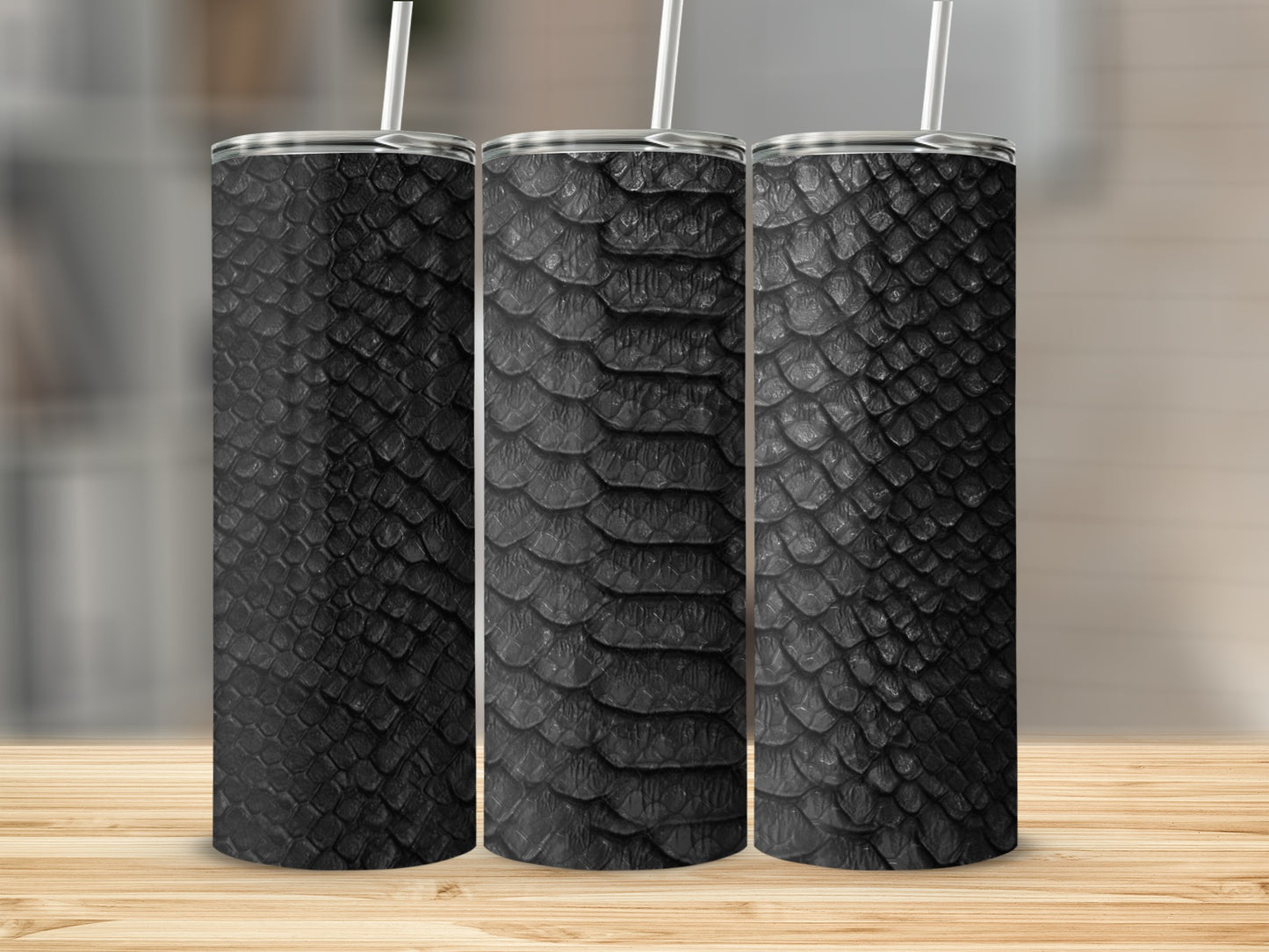Black snake pattern animal scale skin texture Tumblers
