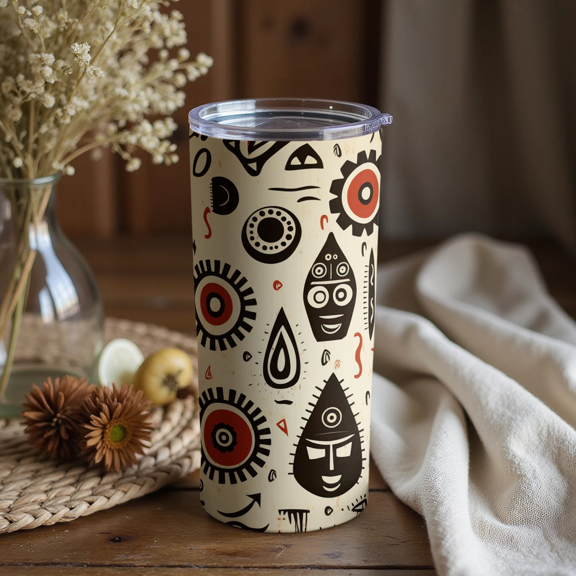 Ethnic Pattern Insulated Tumbler Travel Mug Stylish Design