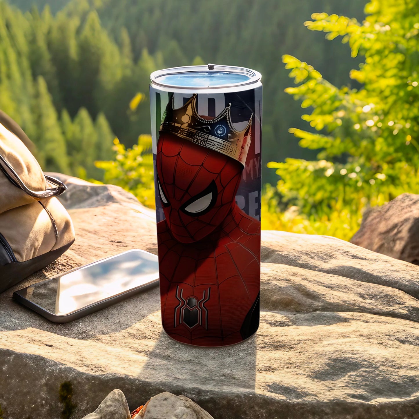 Spiderman with Crown Illustrated Tumbler