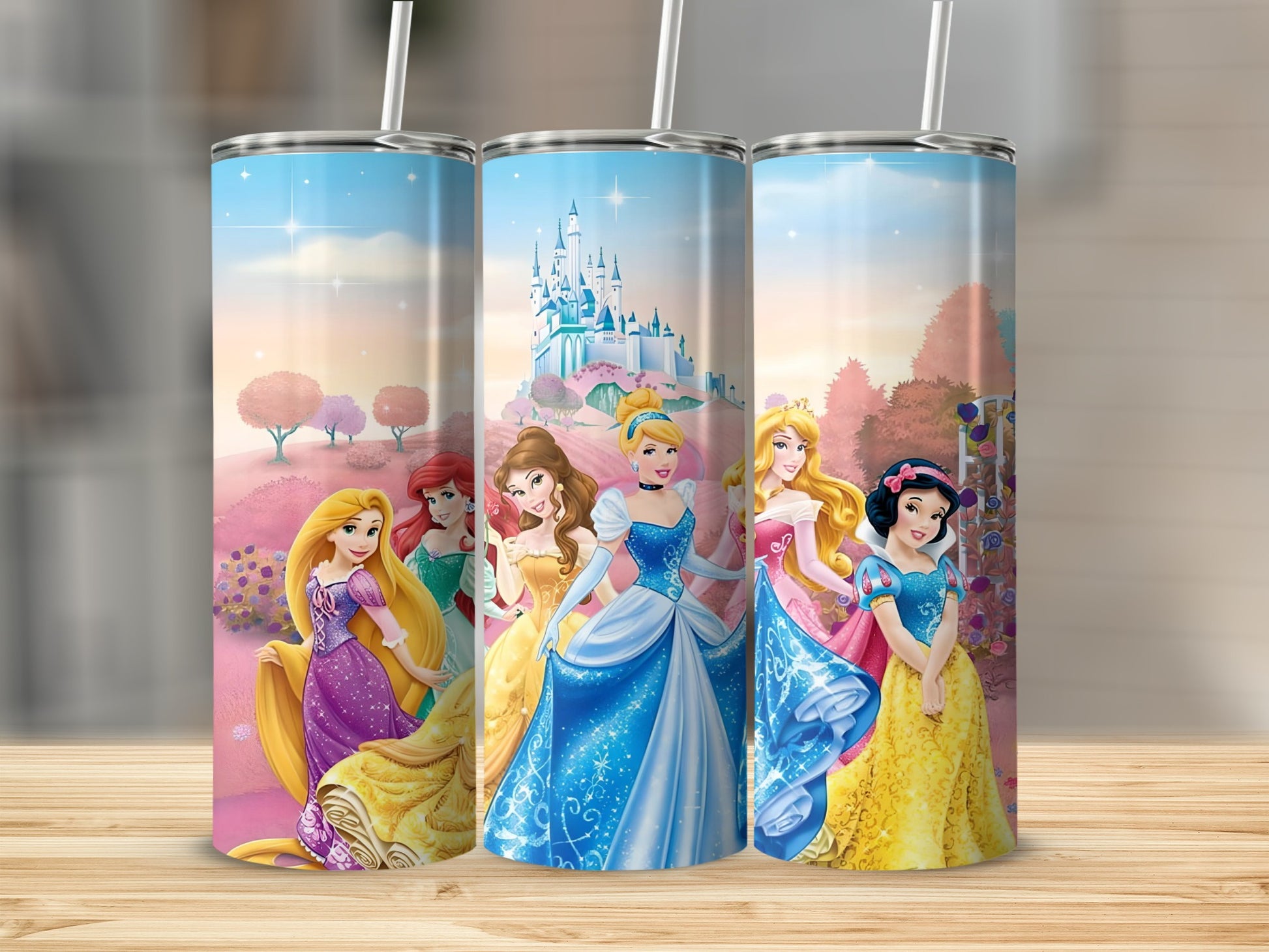 Disney Princess Design Stainless Steel Tumbler Cup