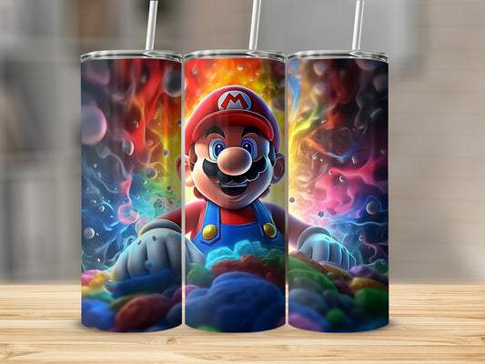 Colorful Mario Video Game Artwork Tumbler Product