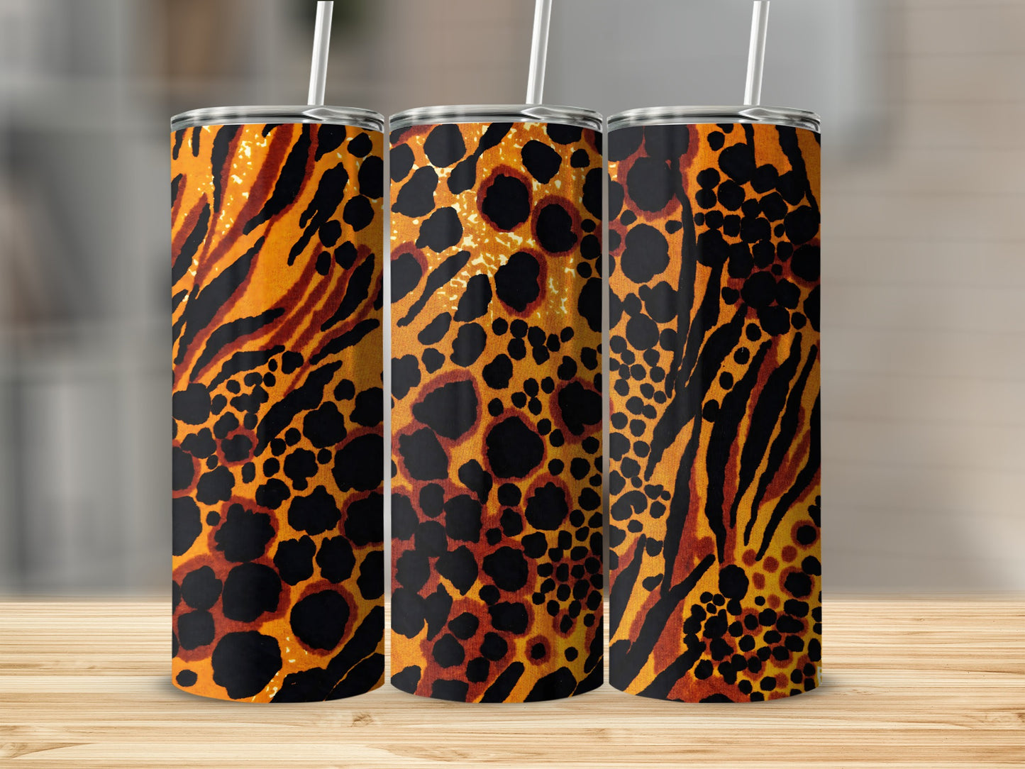 Stylish Animal Print Tumbler Travel Mug Cup Flask