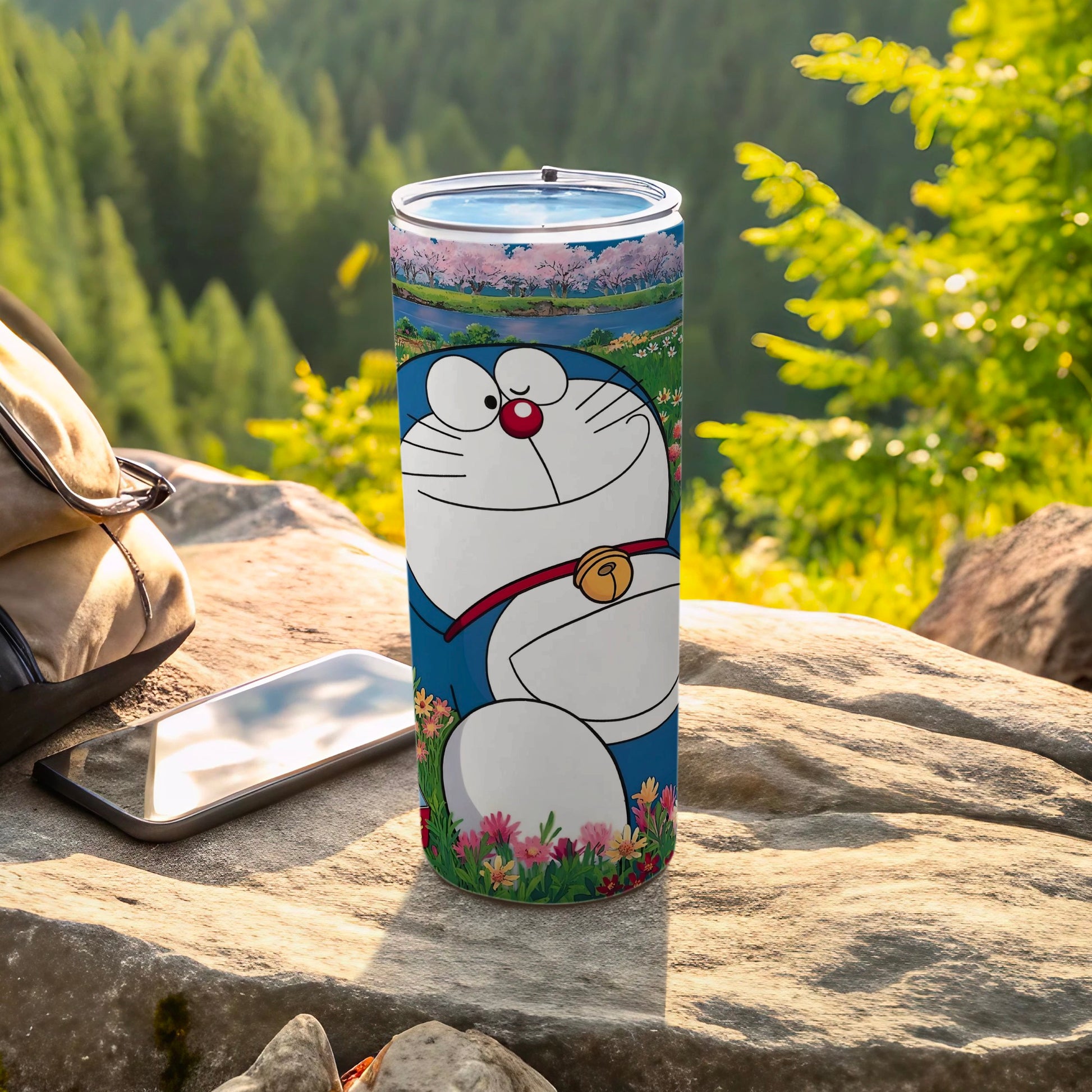 Colorful Character Print Outdoor Tumbler Drinkware