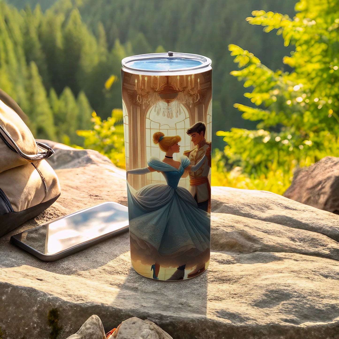 Beautiful Cinderella and Prince Stainless Tumbler Cup