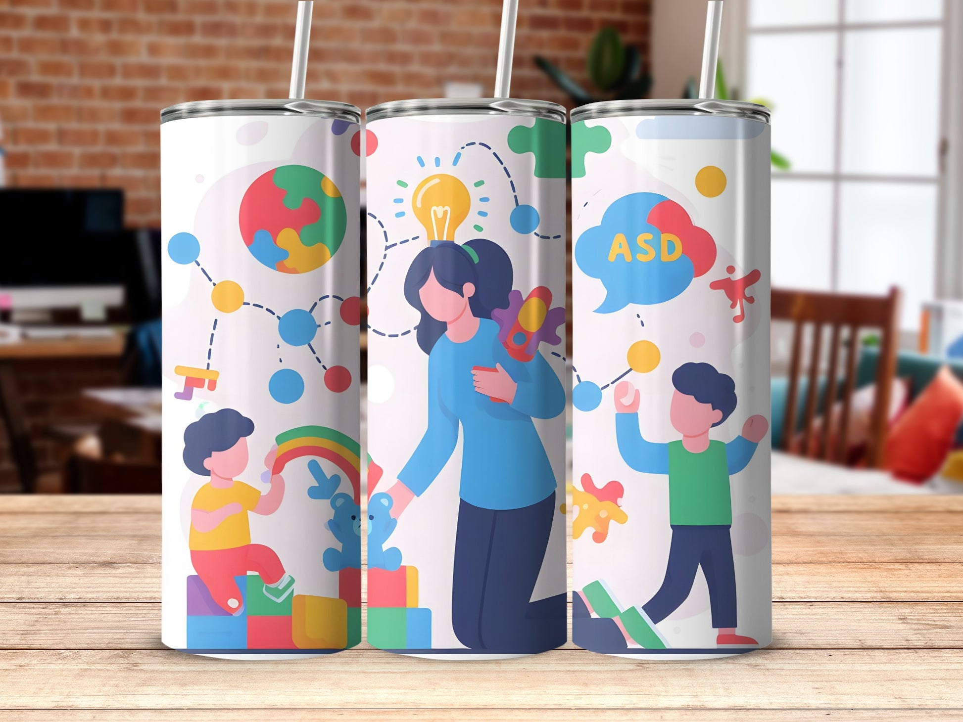 Colorful Kids Learning Adventure Tumbler Design