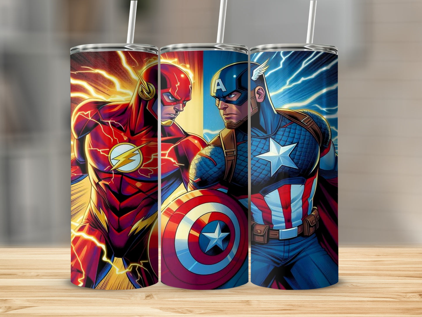 Superhero Comic Inspired Stainless Steel Tumbler Flask