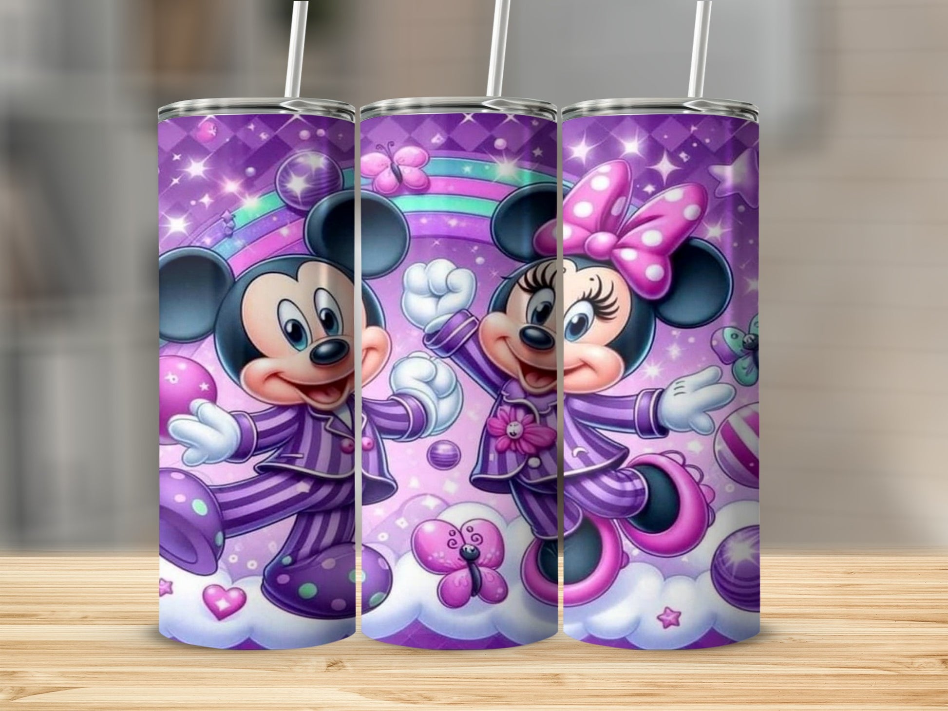 Colorful Cartoon Characters Beverage Tumbler Cup