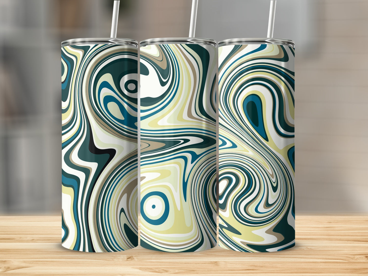 Swirling Abstract Design Tumbler for Daily Use