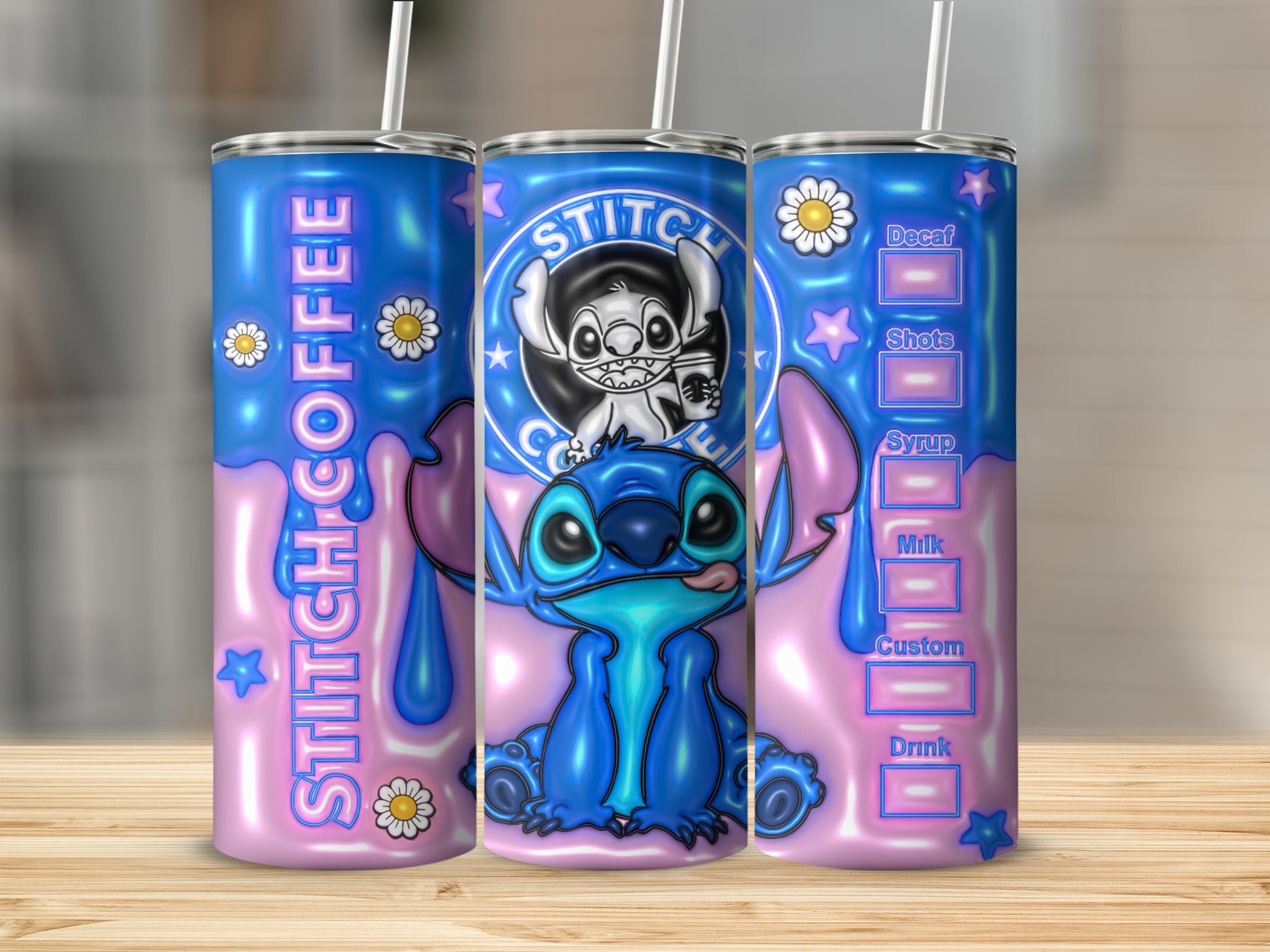 Personalized Stitch Coffee Tumbler for Custom Drinks