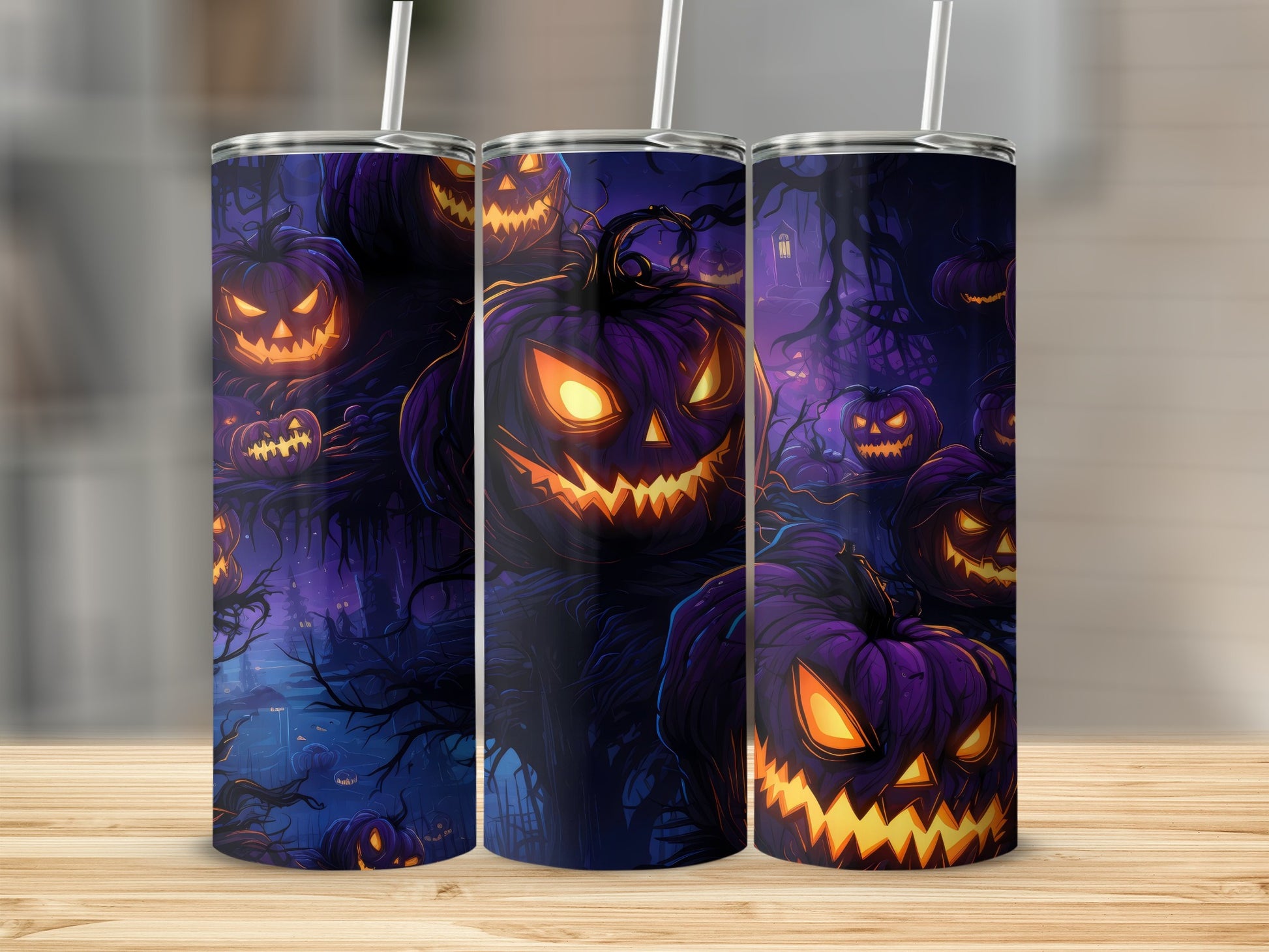 Glowing Jack-o'-Lanterns Halloween Tumbler product