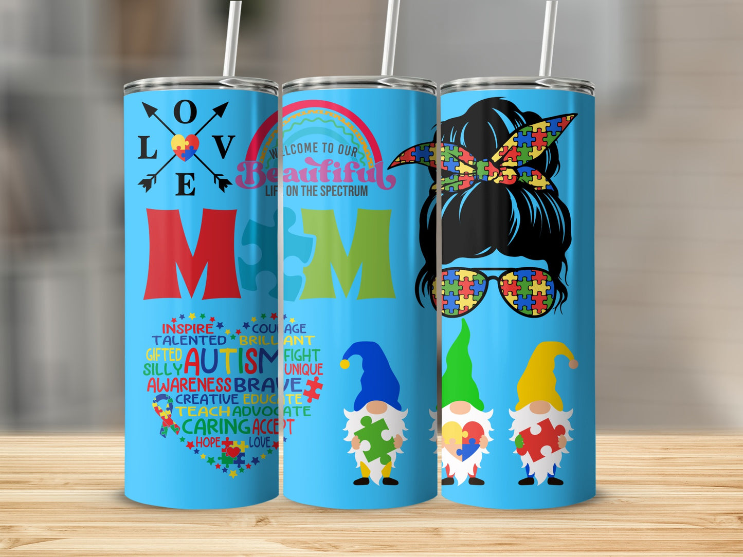 Colorful Autism Awareness Tumbler for a Cause