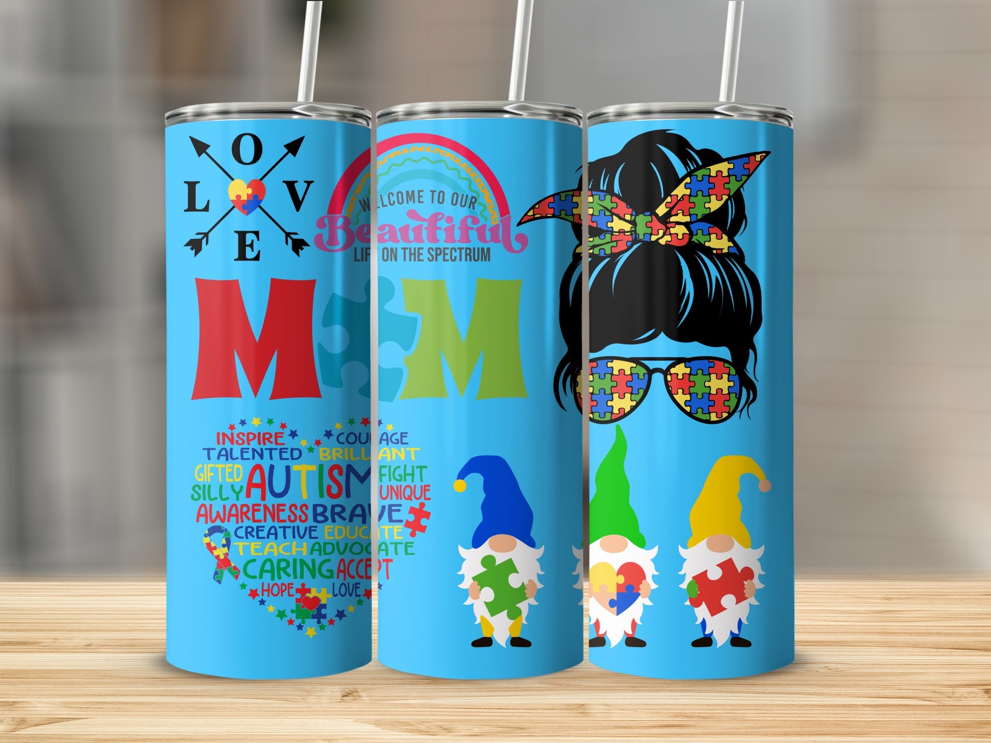 Colorful Autism Awareness Tumbler for a Cause