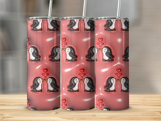 Cute Penguin Love Design Tumbler Valentine's Day Gift