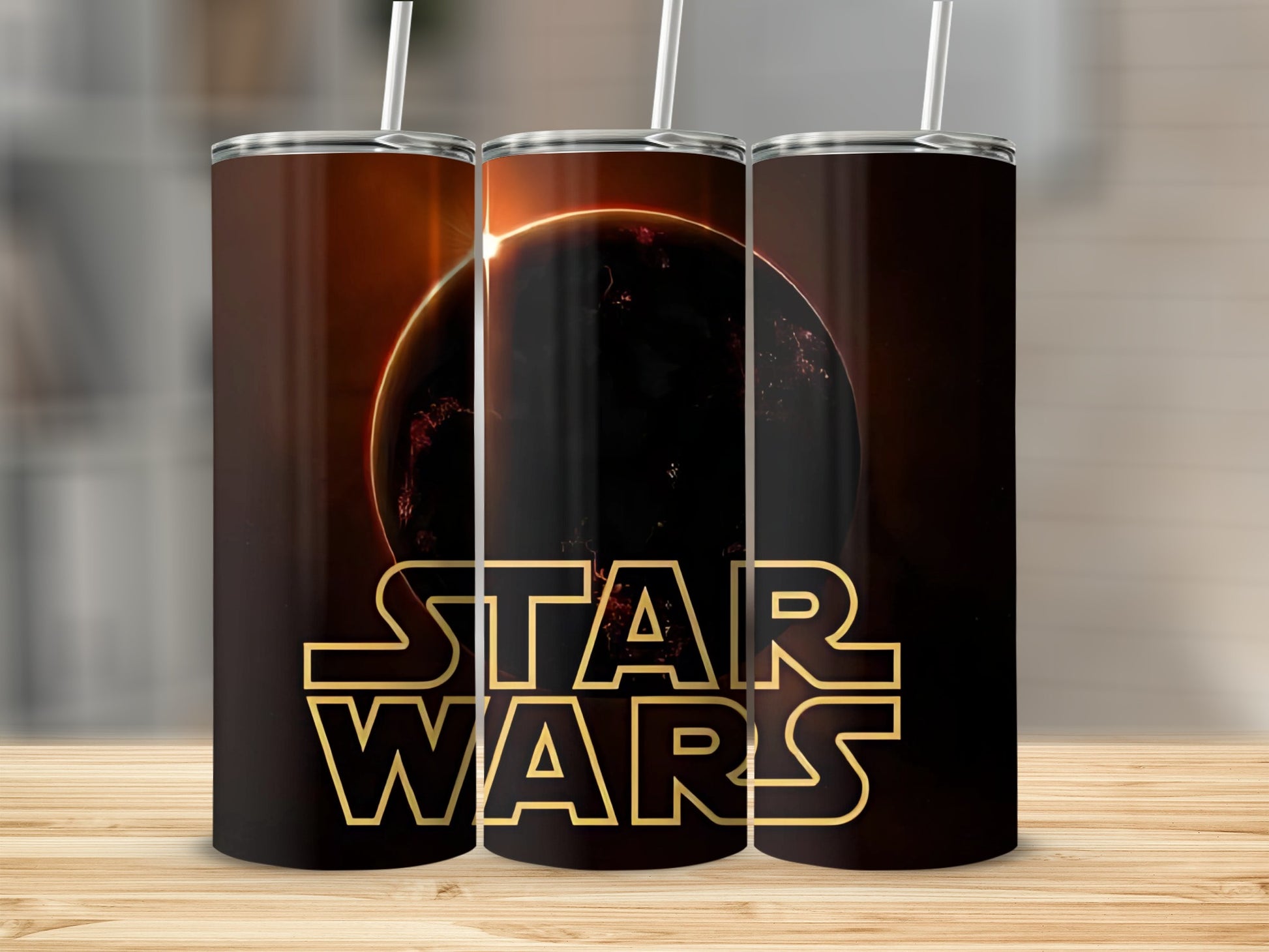 Star Wars Eclipse Planet Gold Logo Tumbler product type