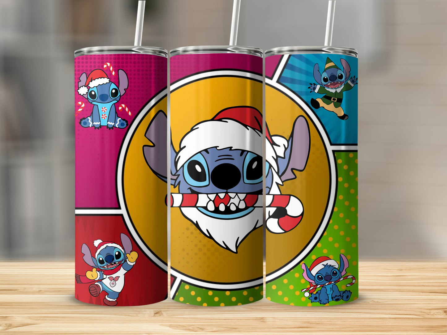 Colorful Holiday Cartoon Character Stainless Steel Tumbler