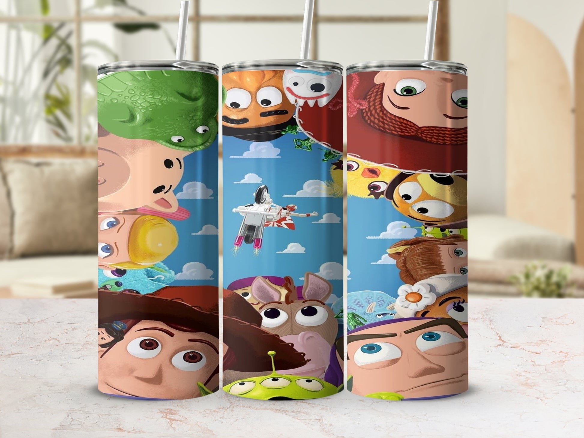 Fun Cartoon Character Print Insulated Tumbler