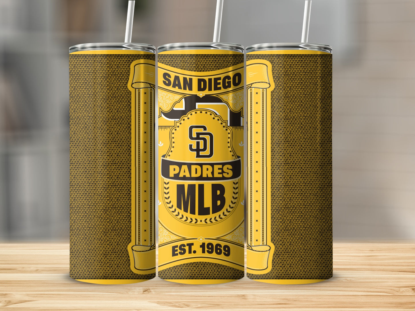 San Diego Padres Est 1969 MLB Logo Graphic Tumbler