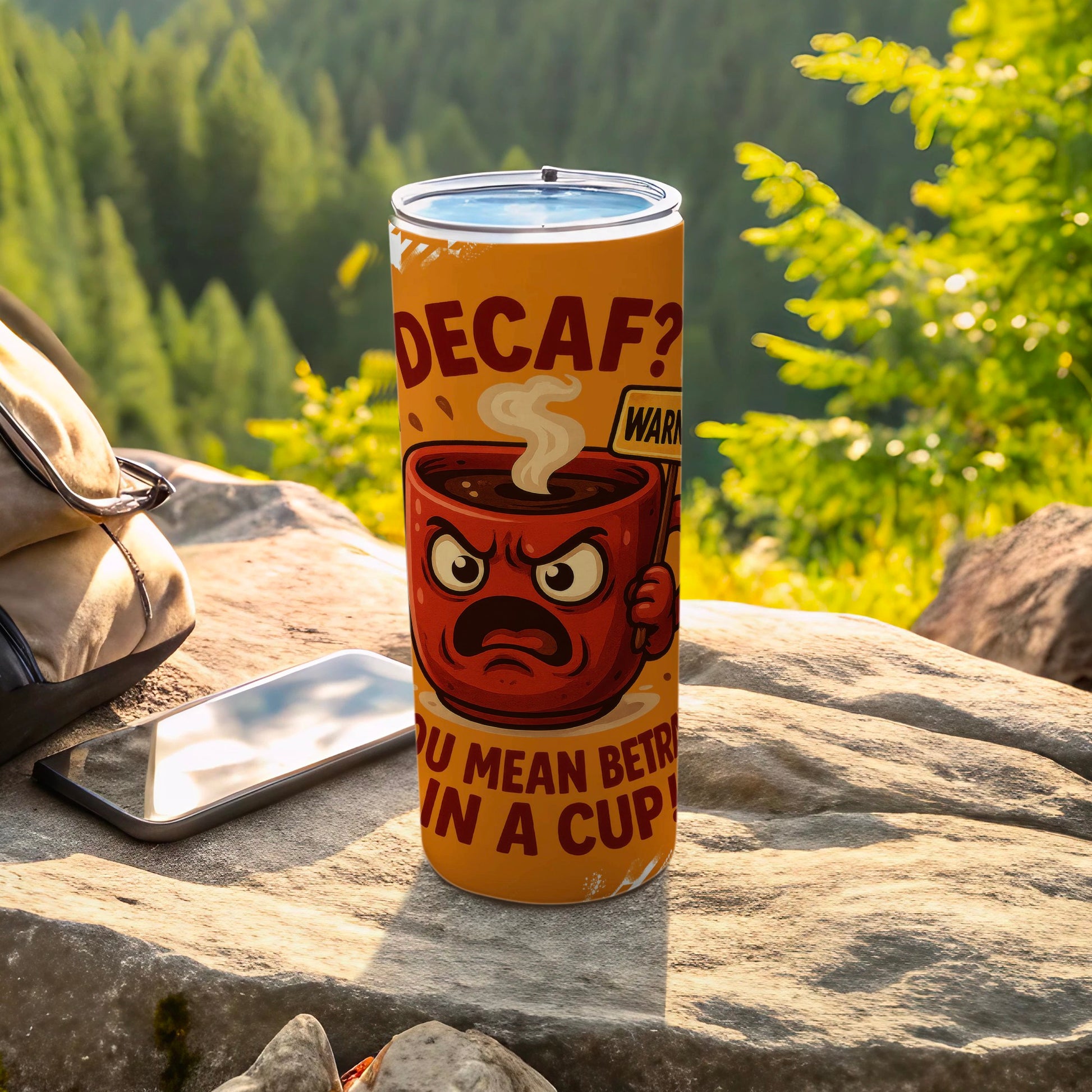 Angry Decaf Warning Coffee Cup Funny Design product type