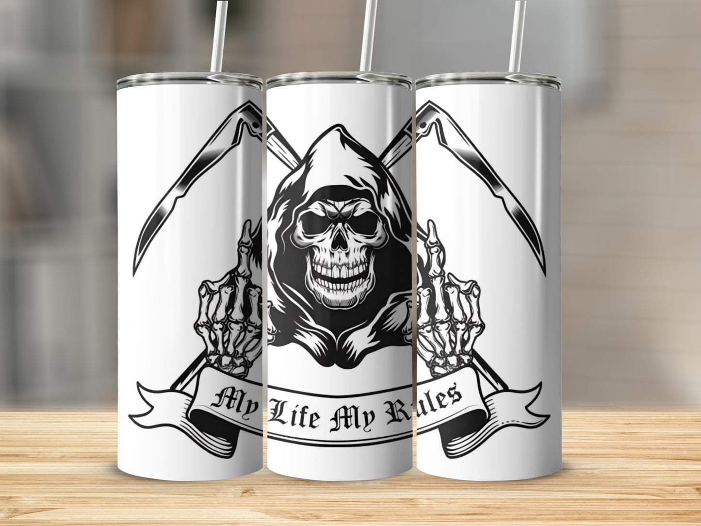 My Life My Rules Grim Reaper Tumbler 20oz