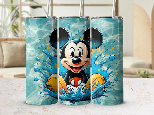 Cartoon Character Splashing Water Design Tumbler