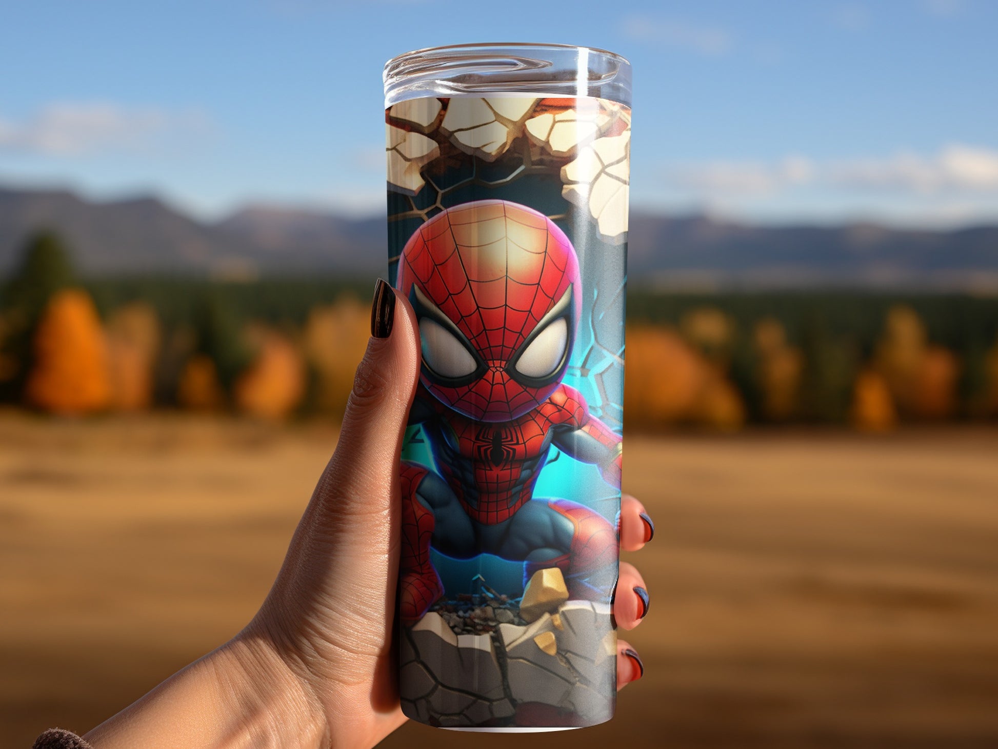 Spider Character Art Design Insulated Tumbler Cup