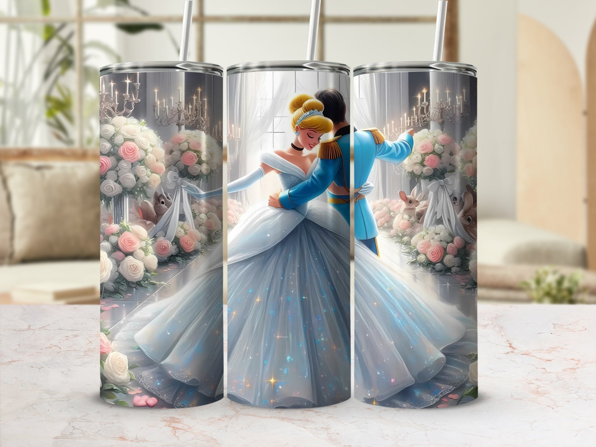 Fairy Tale Wedding Scene Featuring Princess Tumbler