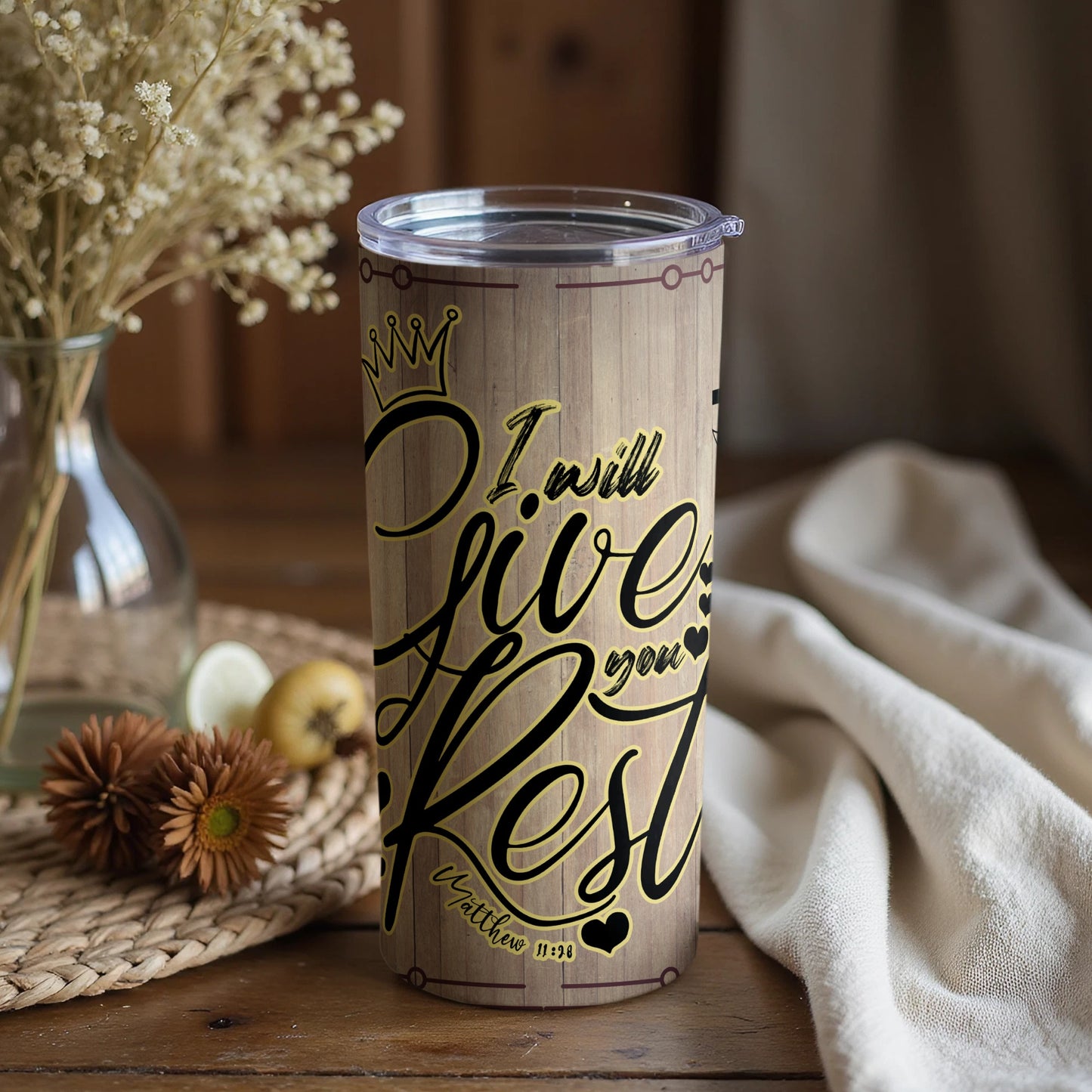 I Will Give You Rest Insulated Tumbler