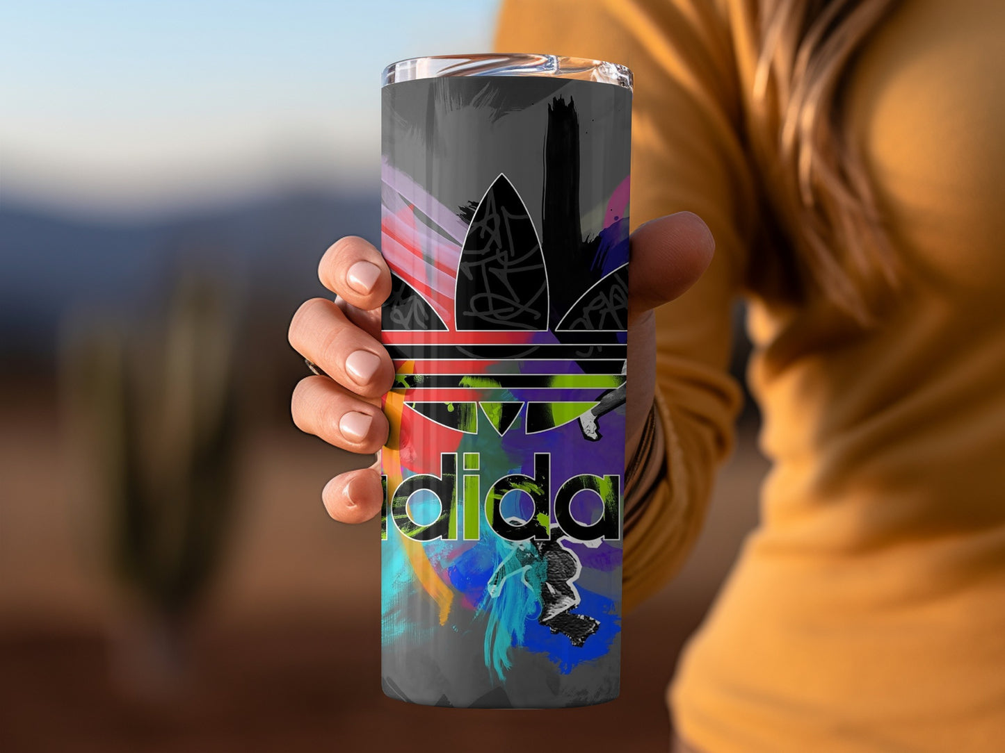 Colorful Graphic Designer Logo Travel Tumbler