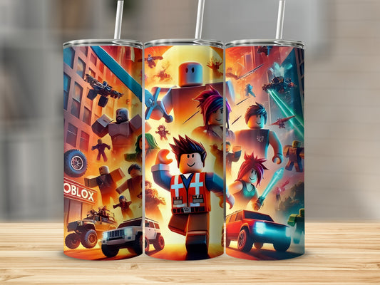 Vibrant Gaming Adventure Themed Tumblers Collection