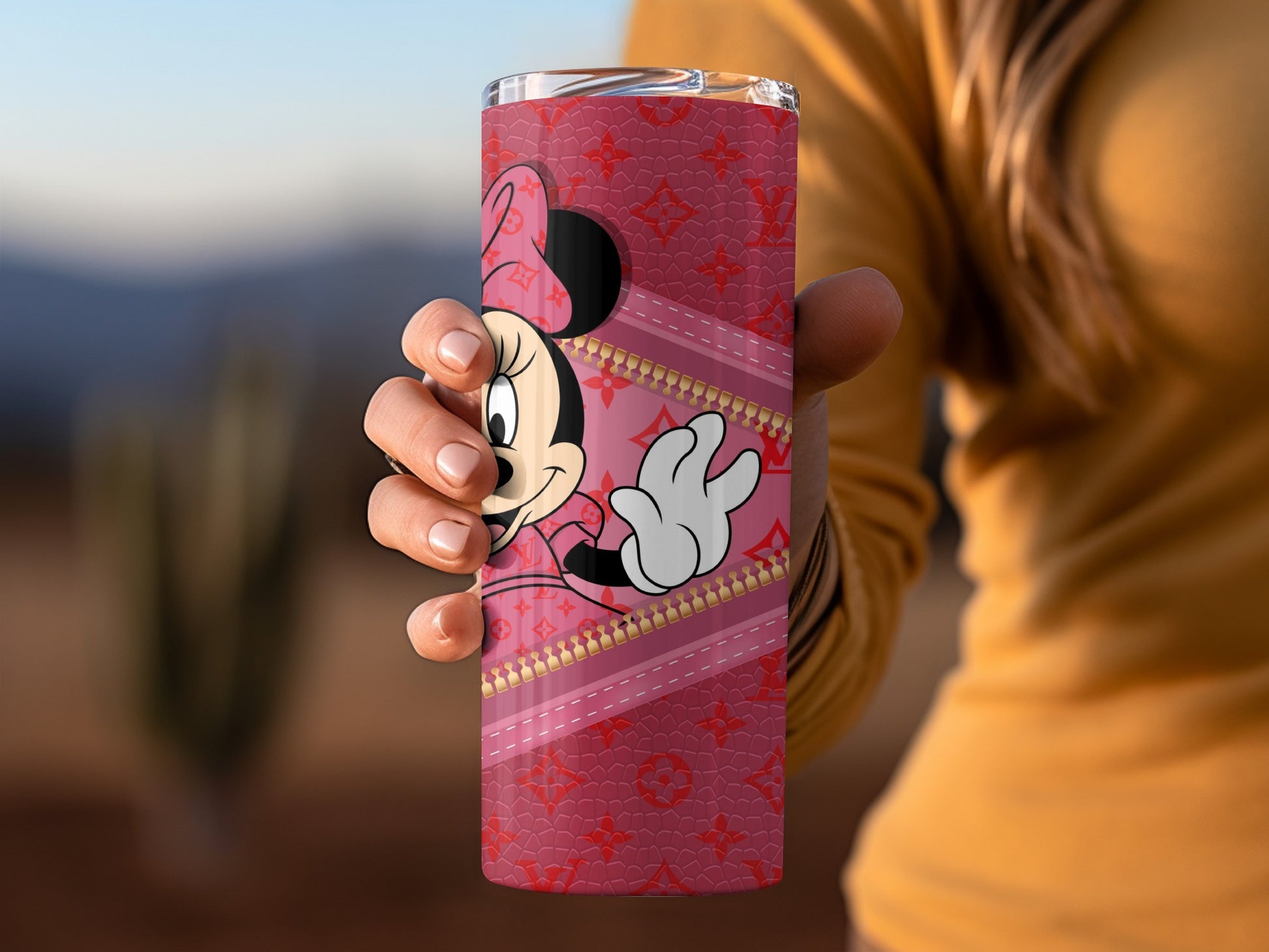 Minnie Mouse Pink Pattern Tumbler for Fans of All Ages