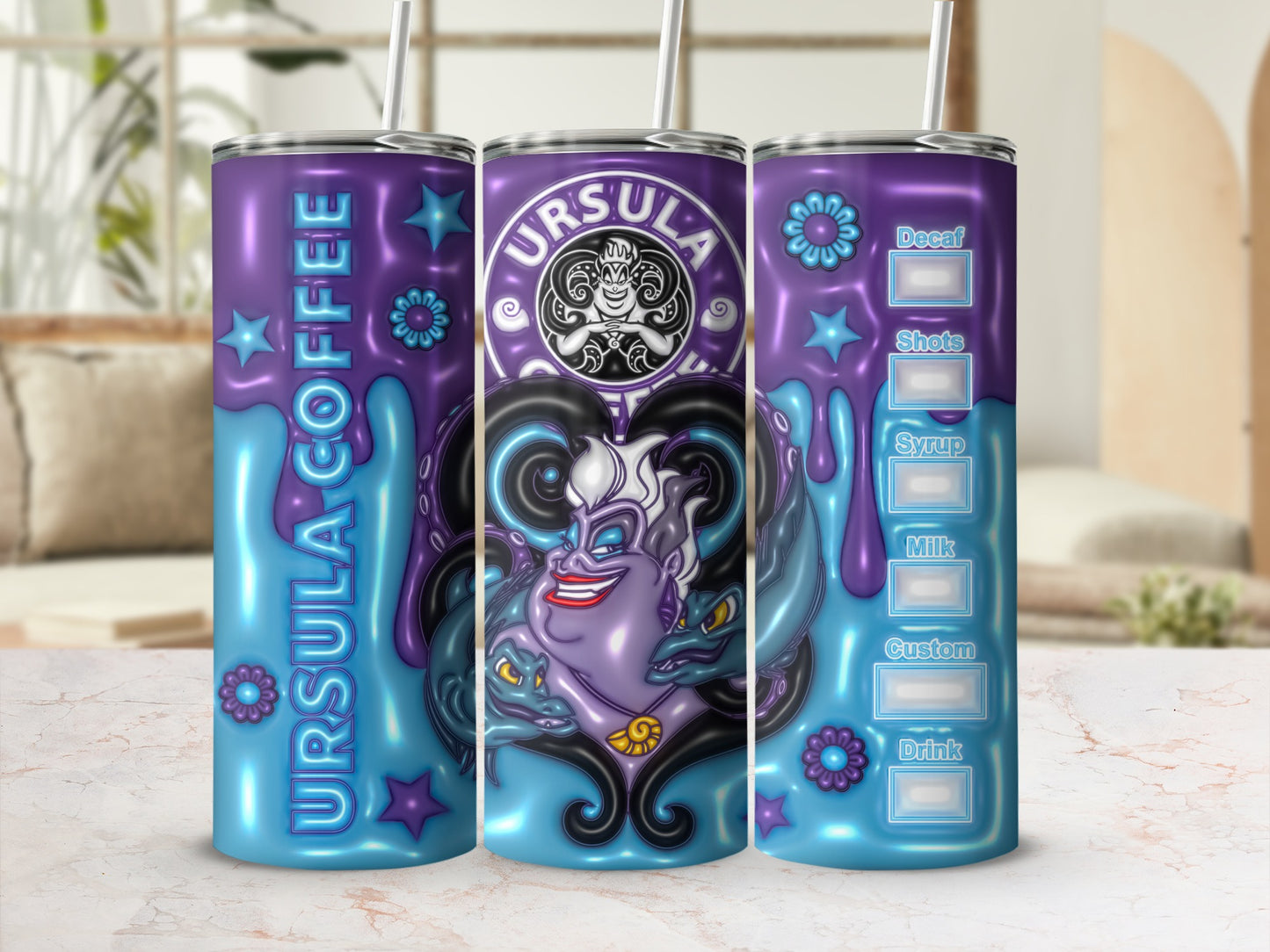 Ursula Coffee Villain Sea Witch Custom Tumbler product type