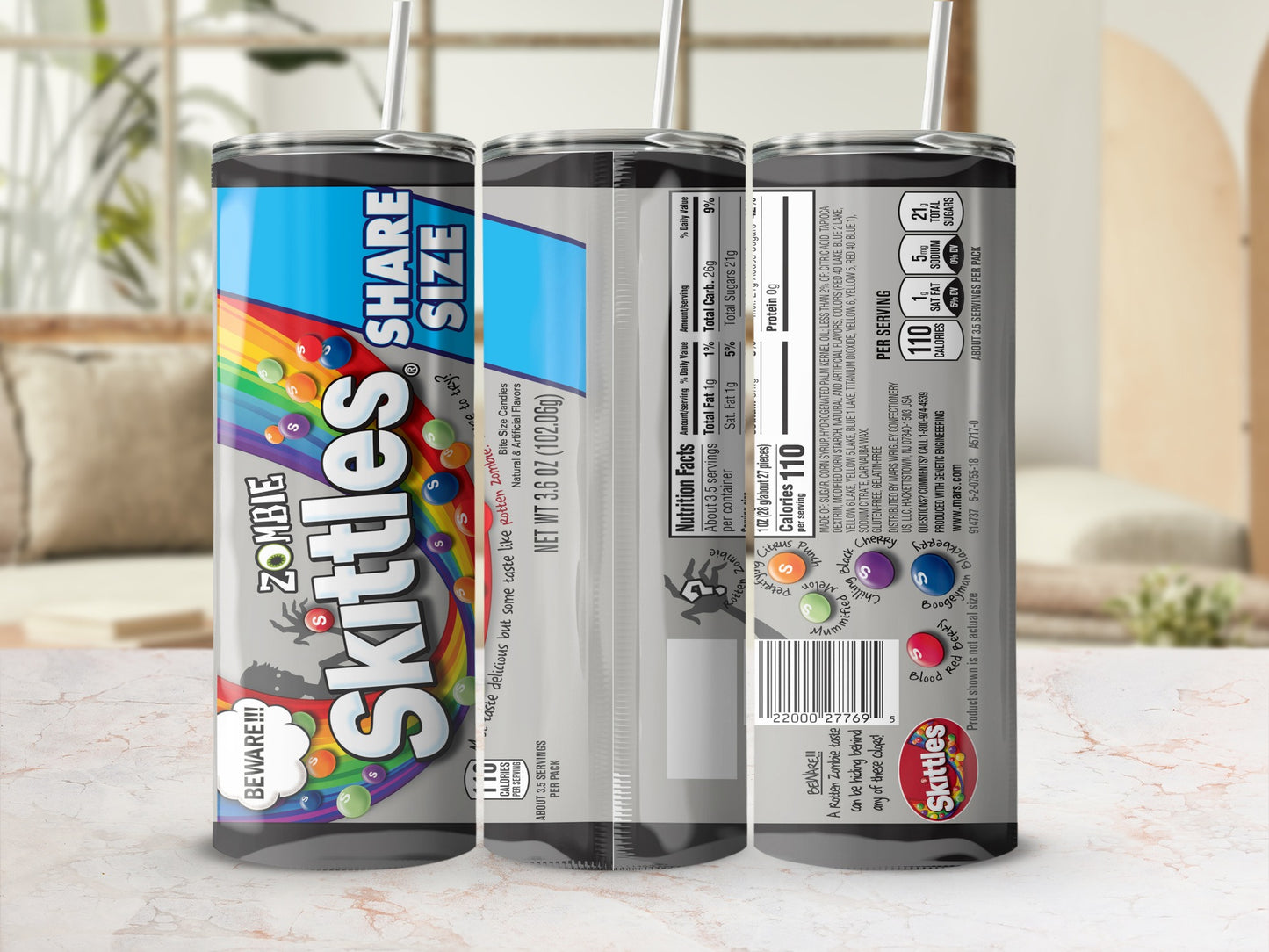 Zombie Skittles Share Size BEWARE product type