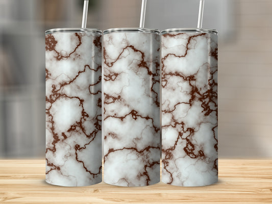 White Brown Marble Pattern Design Tumbler product type