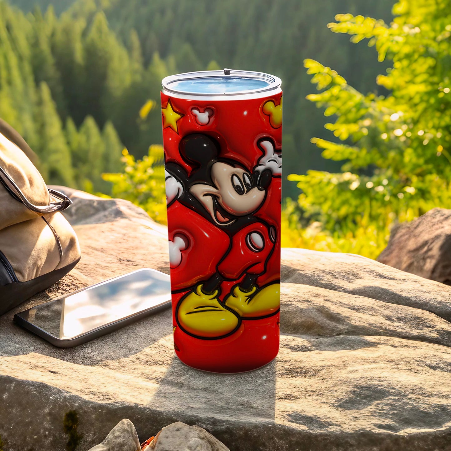Vibrant Cartoon Character Themed Travel Tumbler