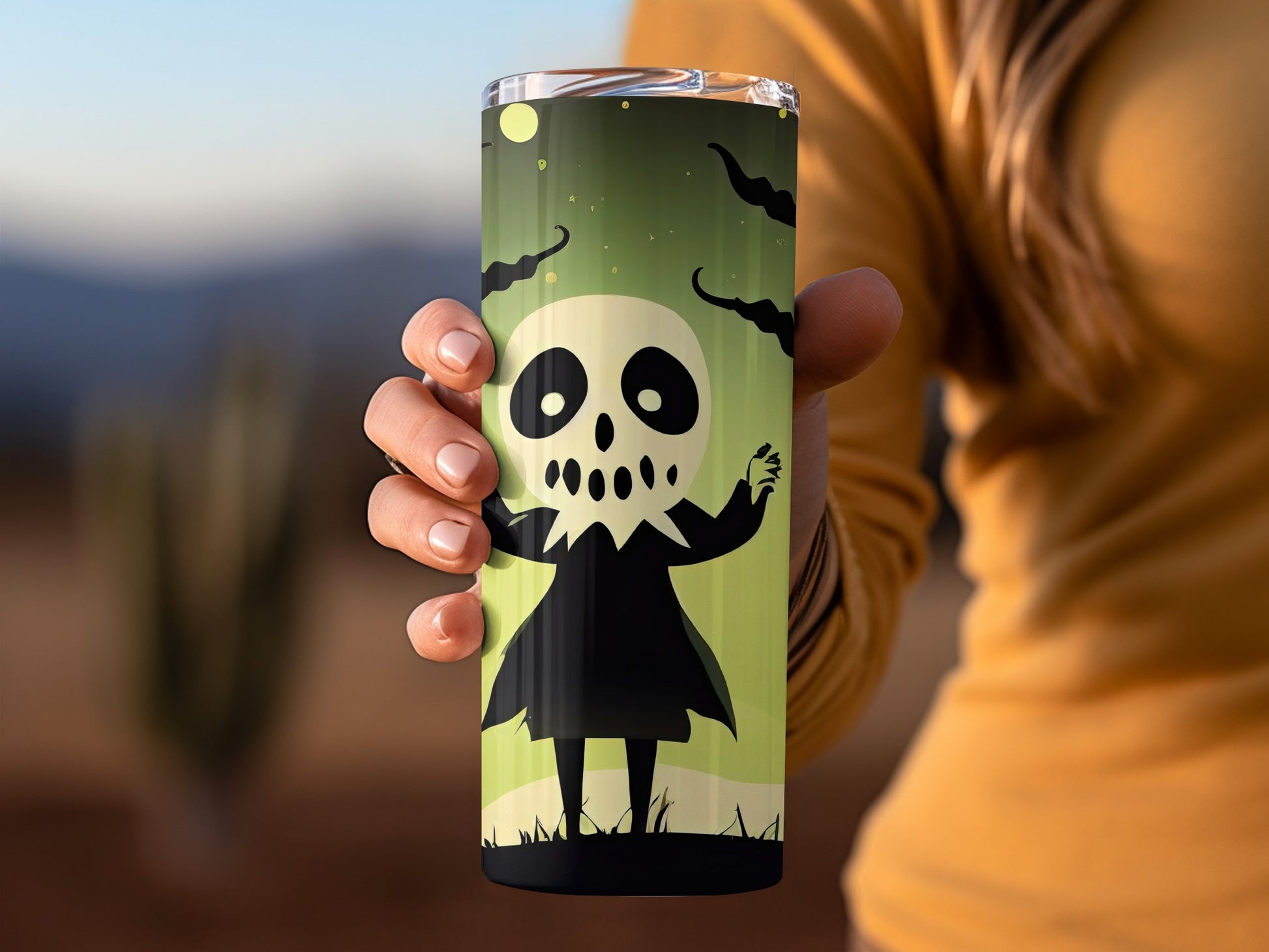 Spooky Ghost Silhouette Design Insulated Tumbler