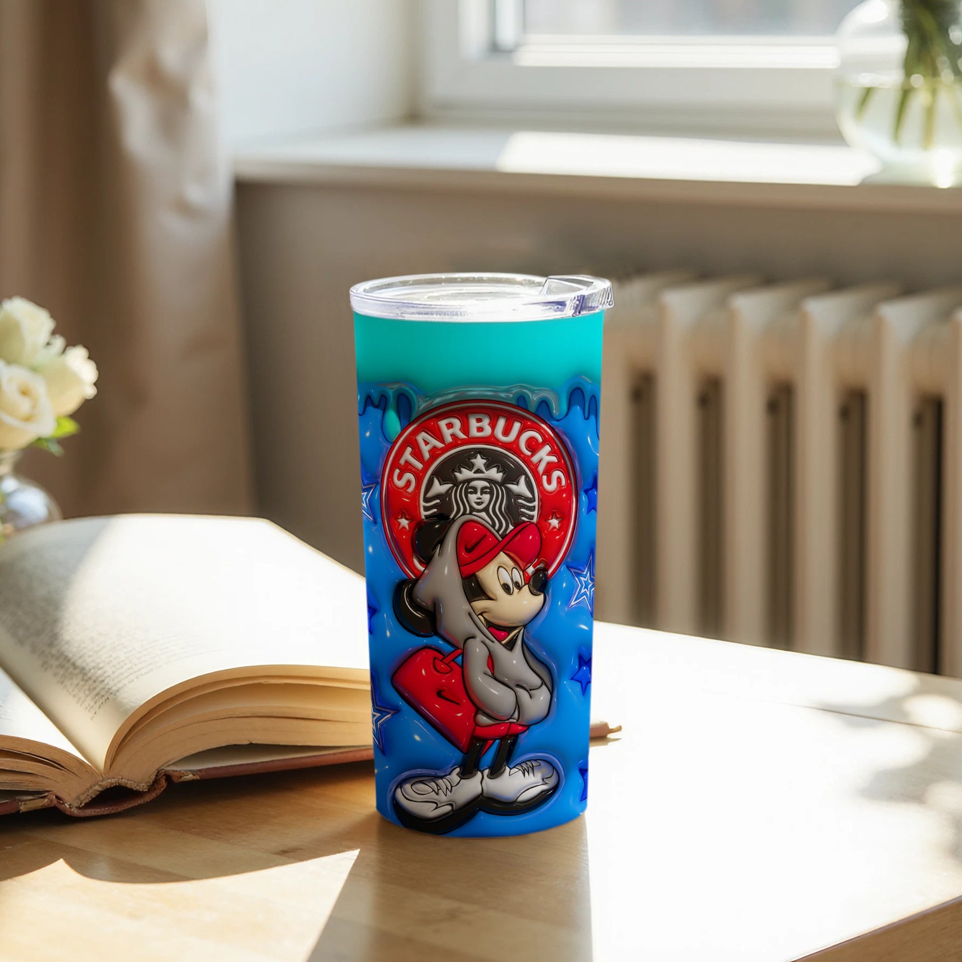 Mickey Mouse Starbucks-themed tumbler design