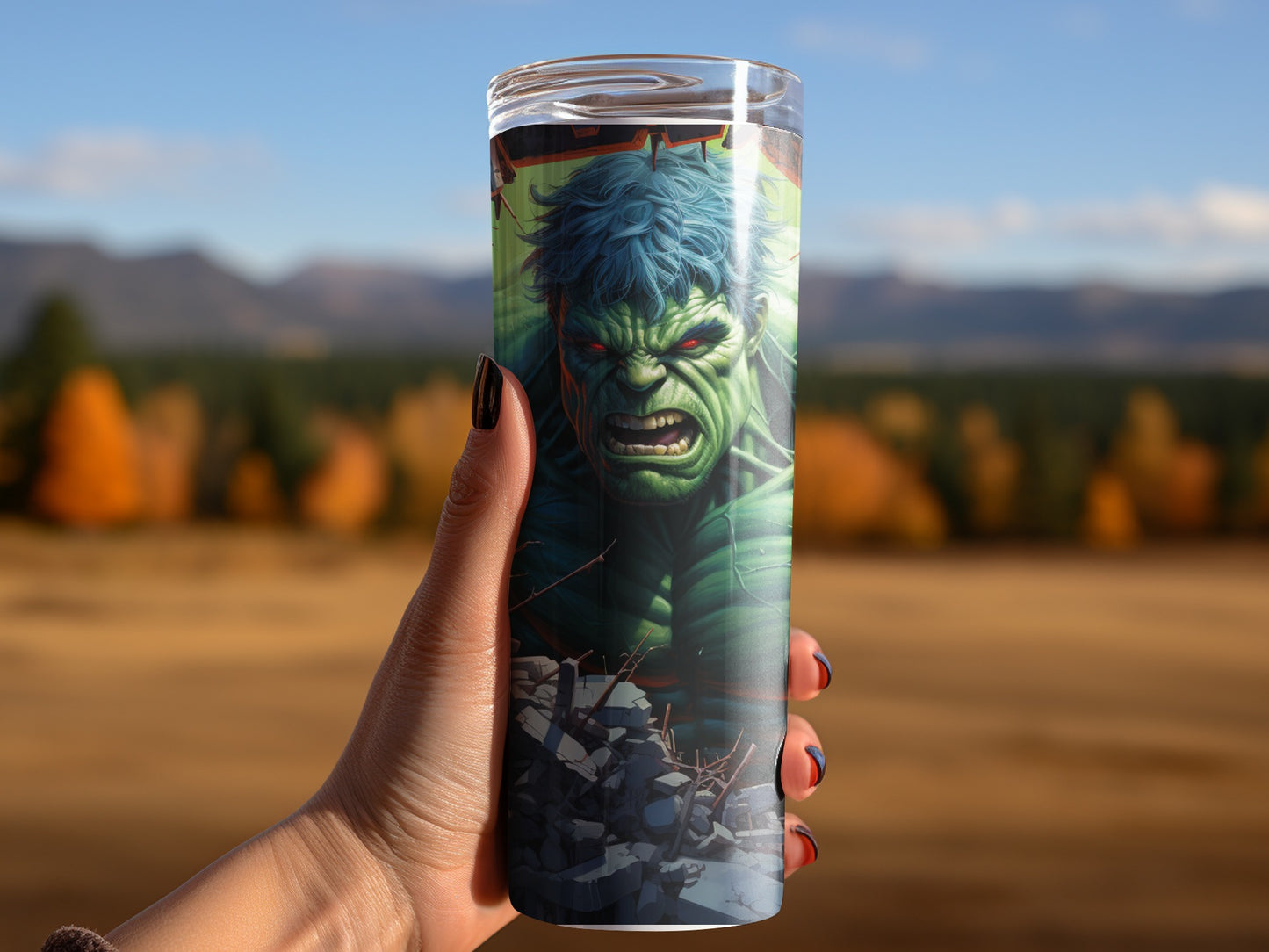 Hulk Design Insulated Tumbler for Hot and Cold Drinks