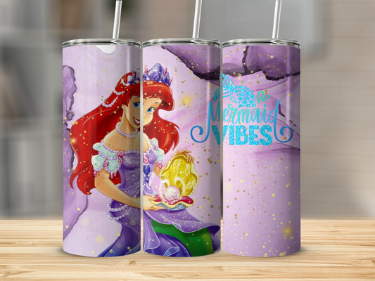 Mermaid Vibes Tumbler with Princess Design Magic