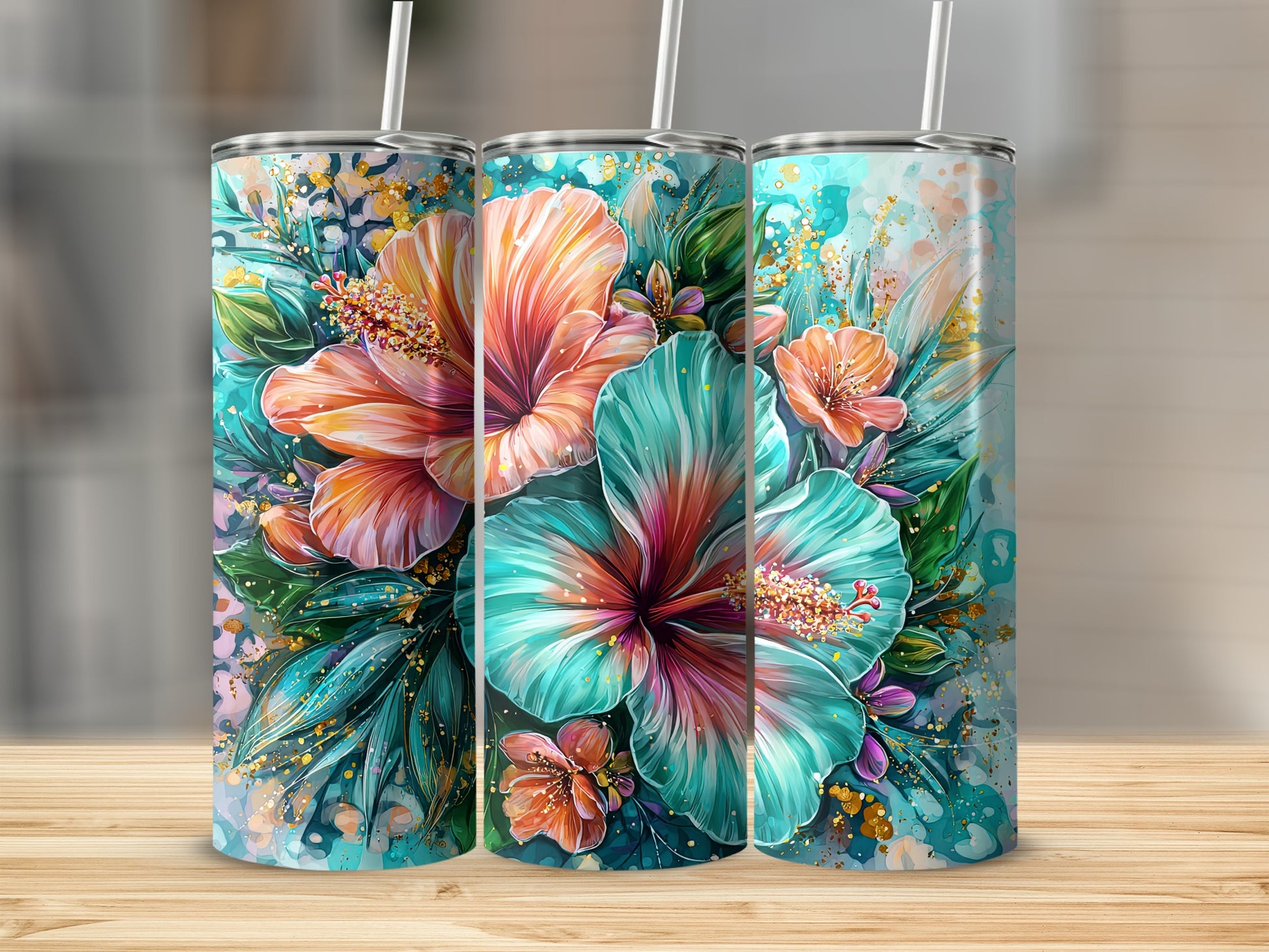 Beautiful Floral Patterned Tumblers for Everyday Use