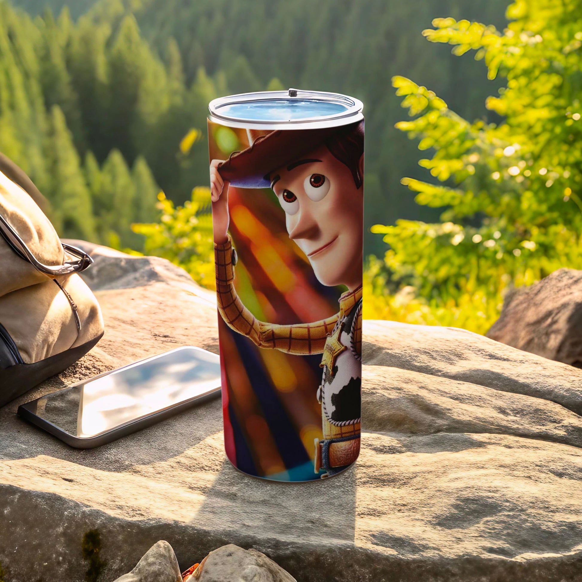 Woody Character Themed Tumbler with Lid 20oz