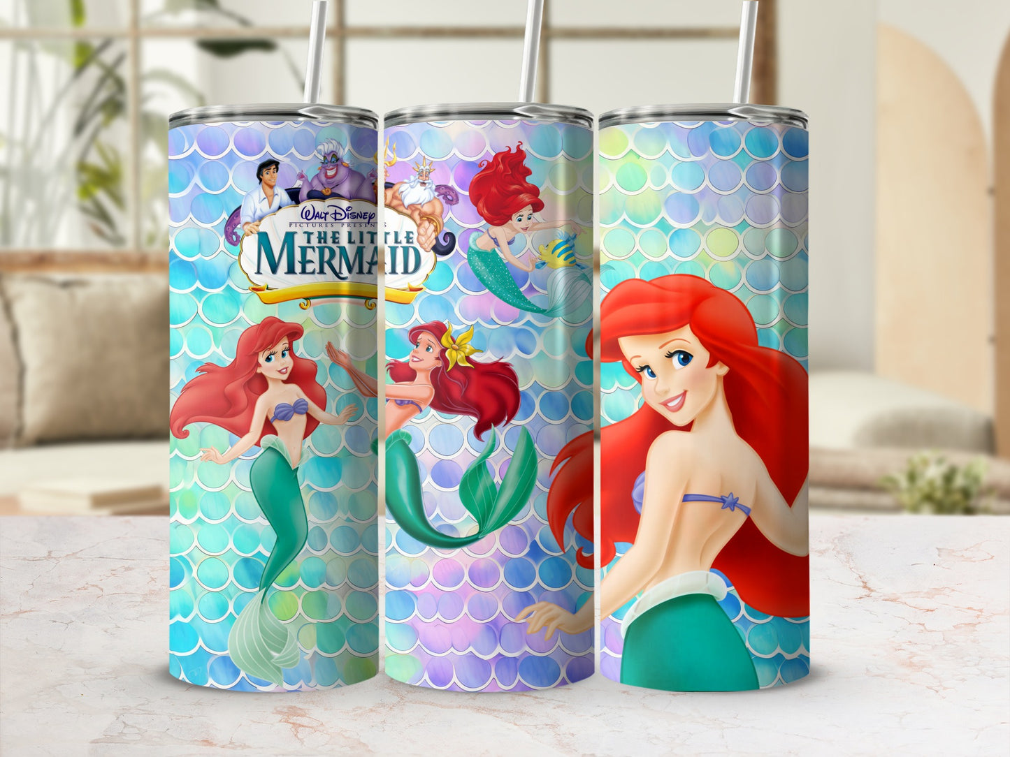 The Little Mermaid Ariel Design Stainless Steel Tumbler