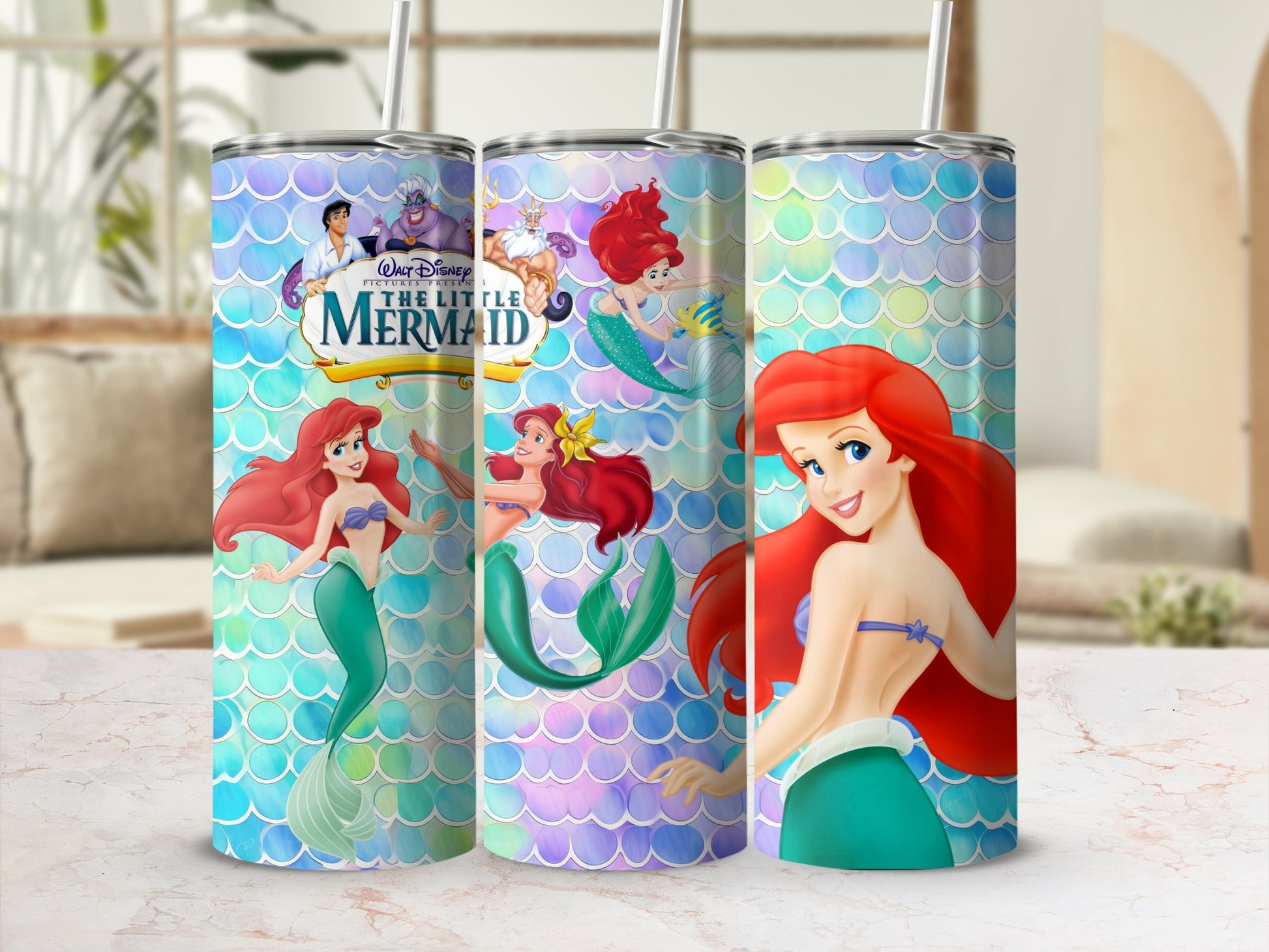 The Little Mermaid Ariel Design Stainless Steel Tumbler