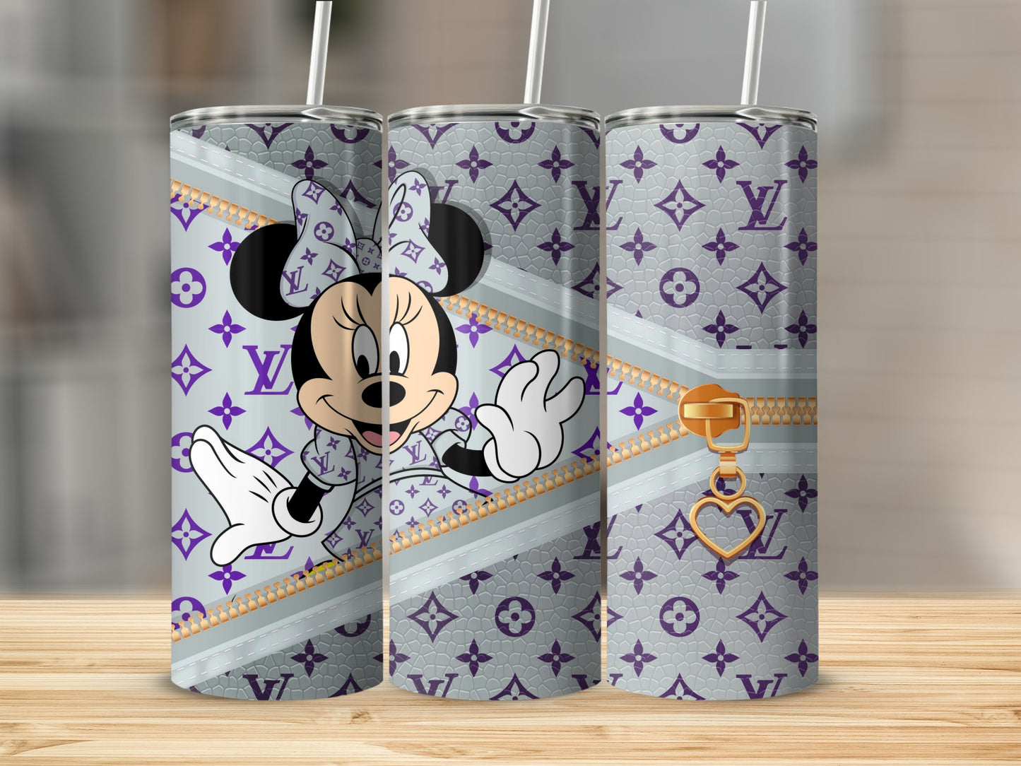 Minnie Mouse Inspired Purple Pattern Tumbler Product