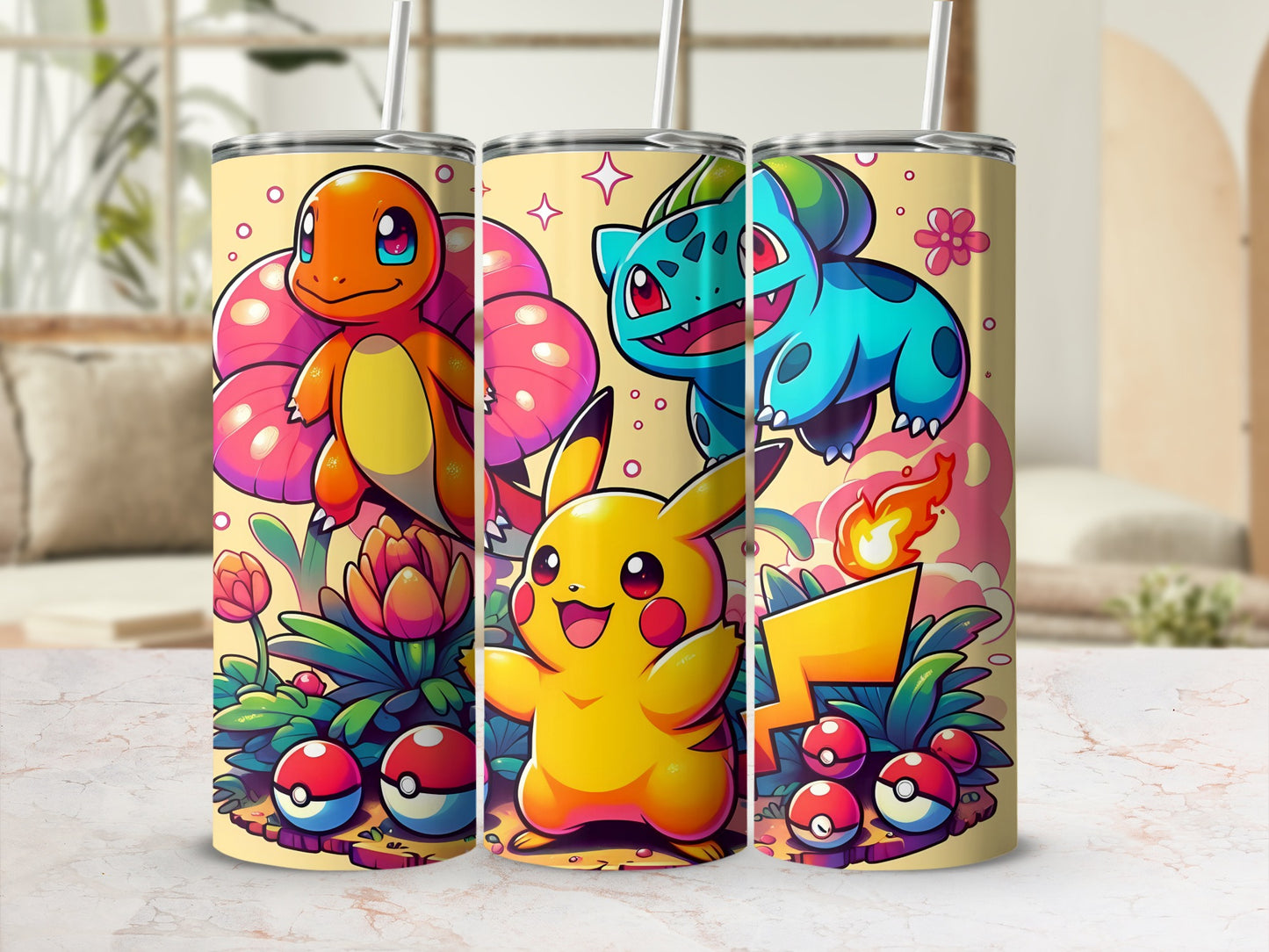 Colorful Cartoon Characters Stainless Steel Tumbler