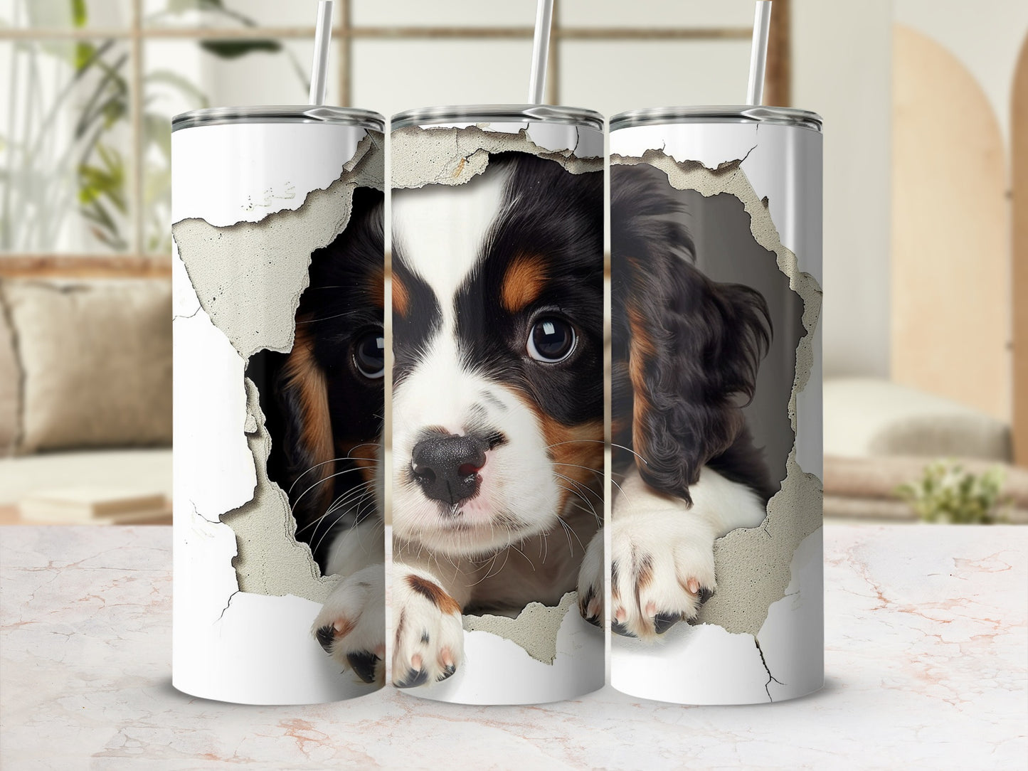 Cute Puppy Peeking Wall Breakthrough Graphic product type